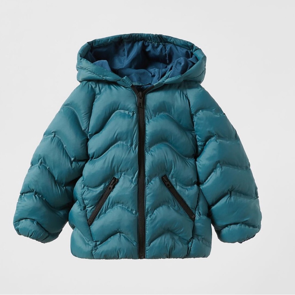 Zara Ultra Lightweight Water Repellent Jacket for Toddler Boy, Blue, Size 2-3y